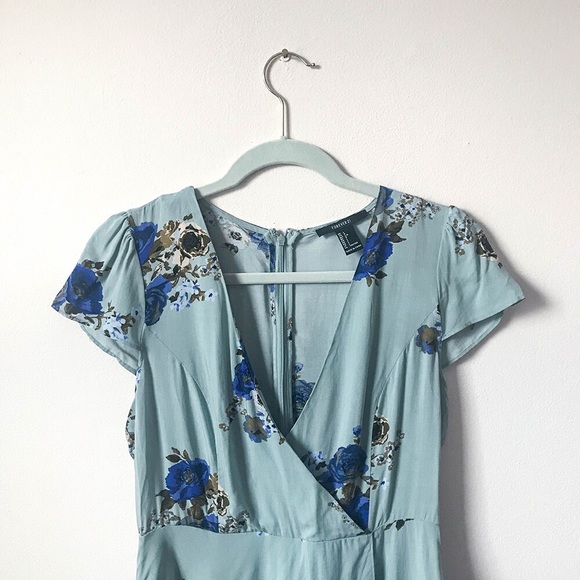 Forever 21 Pants - Light Blue Floral Romper
